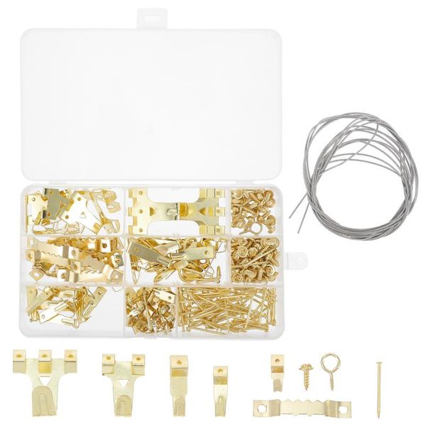 hooks & rails 282 pcs 1 box po frame hook set screws wire rope accessory kit (golden)
hooks & rails 282 pcs 1 box po frame hook set screws wire rope accessory kit (golden)