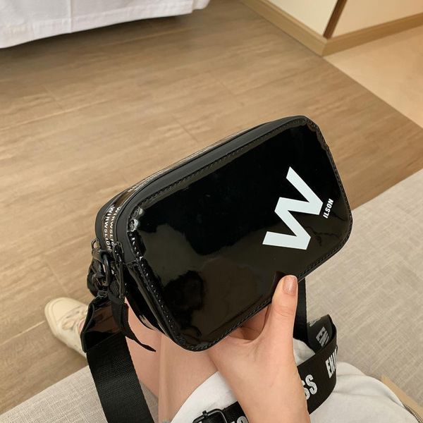 evening bags trendy handbag, patent leather shoulder bag, women's wide strap, double zippers, small square bag for women
evening bags trendy handbag, patent leather shoulder bag, women's wide strap, double zippers, small square bag for women