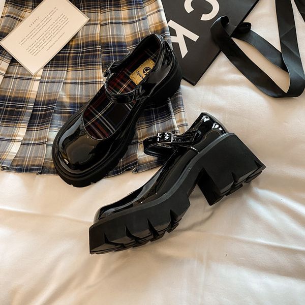2021 thick soled mary jane sho women's high heels jk british round head uniform heel fashion
2021 thick soled mary jane sho women's high heels jk british round head uniform heel fashion