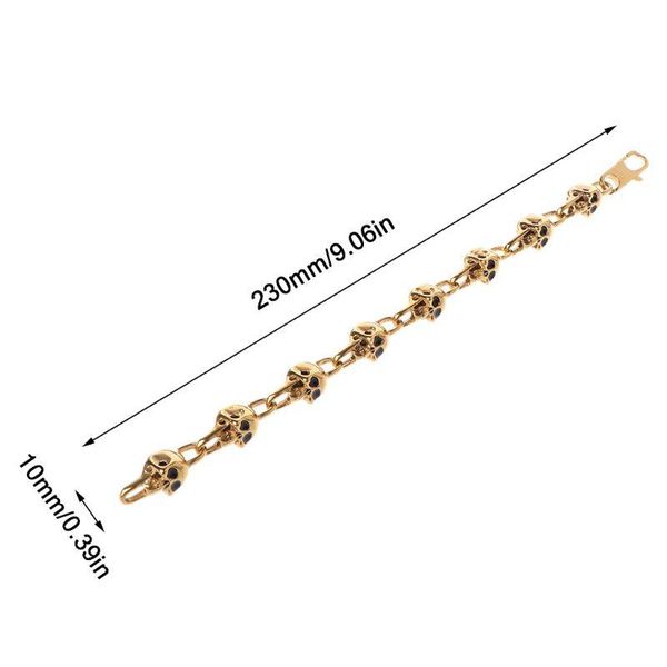 link, chain 40gb personality men ghost head bracelet jewelry cool bone gothic bracelets death skull modern, Black
link, chain 40gb personality men ghost head bracelet jewelry cool bone gothic bracelets death skull modern, Black