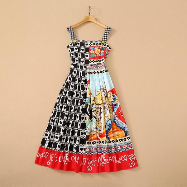 casual dresses european and american women's wear for summer 2021 condole belt fashionably retro printed pleated cotton dress, Black;gray
casual dresses european and american women's wear for summer 2021 condole belt fashionably retro printed pleated cotton dress, Black;gray