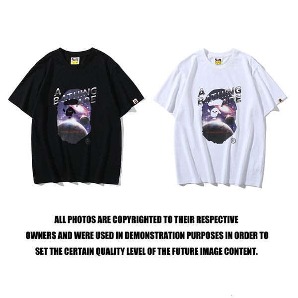 t shirt chao brand ape head universe solar system cartoon animation youth leisure short sleeve, White
t shirt chao brand ape head universe solar system cartoon animation youth leisure short sleeve, White