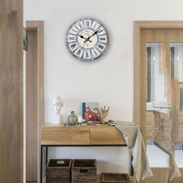 wall clocks silent clock country style retro household bedroom living room hanging bar decor without battery (sky-blue
wall clocks silent clock country style retro household bedroom living room hanging bar decor without battery (sky-blue