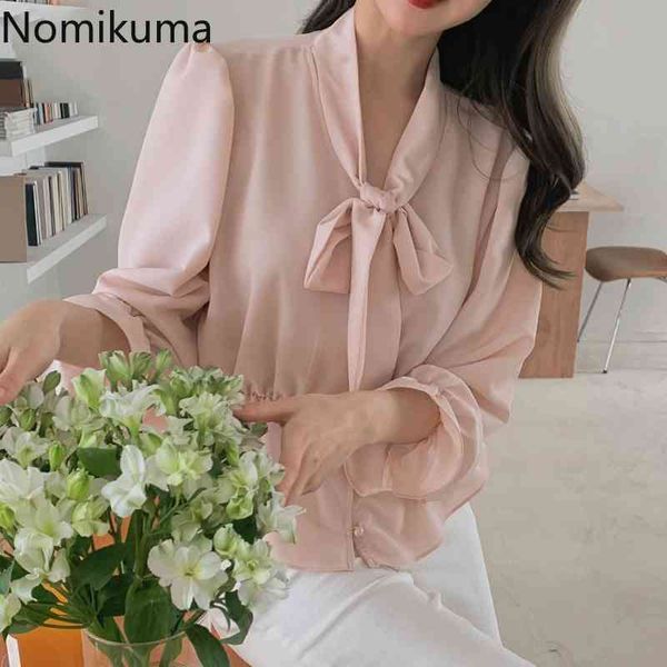 nomikuma elegant shirt women v neck ribbon lace up solid color long sleeve blouse korean temperament chic blusas mujer 210514, White
nomikuma elegant shirt women v neck ribbon lace up solid color long sleeve blouse korean temperament chic blusas mujer 210514, White