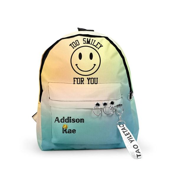 backpack 2021 addison rae merch 3d print hip hop women oxford hanging buckle style girl child school bag travel
backpack 2021 addison rae merch 3d print hip hop women oxford hanging buckle style girl child school bag travel