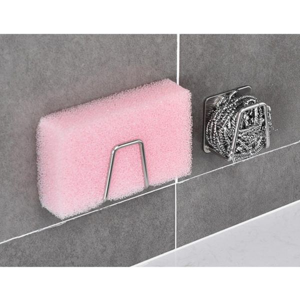 stainless steel sponge drain rack puch dish cloth hook multi-function bath storage kitchen & organization
stainless steel sponge drain rack puch dish cloth hook multi-function bath storage kitchen & organization