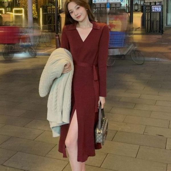 casual dresses 2021 temperament v-neck lace mid-length knitted dress for women in autumn and winter with a solid color, Black;gray
casual dresses 2021 temperament v-neck lace mid-length knitted dress for women in autumn and winter with a solid color, Black;gray