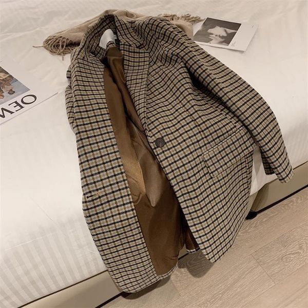 women's suits & blazers high sense woolen suit jacket women 2021 autumn and winter retro korean version of the british style small, White;black
women's suits & blazers high sense woolen suit jacket women 2021 autumn and winter retro korean version of the british style small, White;black