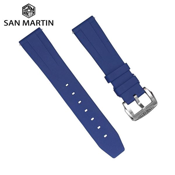 watch bands san martin rubber strap durable waterproof for men women soft comfortable belt easy to install, Black;brown 
watch bands san martin rubber strap durable waterproof for men women soft comfortable belt easy to install, Black;brown