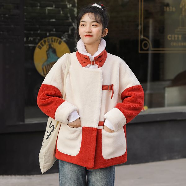 jacket sweet woman's winter thicken grain woolen-style preppy student-style beauty female red christmas coat, Black;brown
jacket sweet woman's winter thicken grain woolen-style preppy student-style beauty female red christmas coat, Black;brown