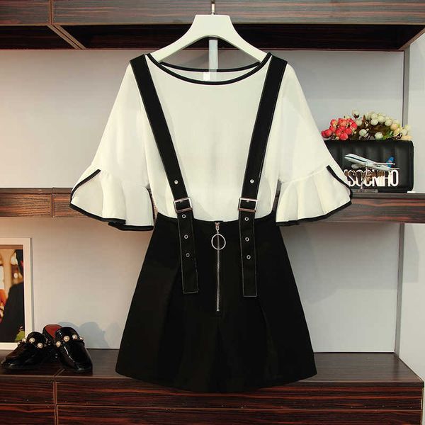 summer fashion elegant casual skirts sets 2 piece set women short flare sleeve chiffon blouse mini length skirt suit 210601, White
summer fashion elegant casual skirts sets 2 piece set women short flare sleeve chiffon blouse mini length skirt suit 210601, White