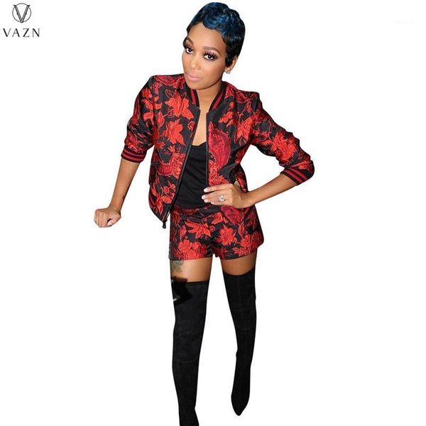 women's tracksuits vazn 2021 fashion women casual holiday style long sleeve zipper elastic short pants printed lady 2 piece sets, Gray
women's tracksuits vazn 2021 fashion women casual holiday style long sleeve zipper elastic short pants printed lady 2 piece sets, Gray
