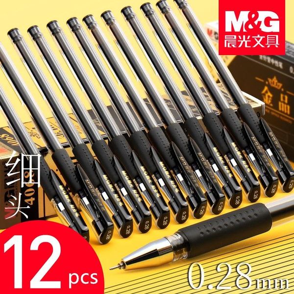 gel pens 12pcs/box 0.28mm ultra fine point pen black ink refill for school office supplies stationary stationery
gel pens 12pcs/box 0.28mm ultra fine point pen black ink refill for school office supplies stationary stationery