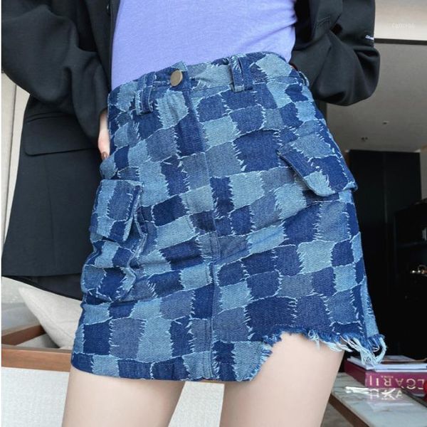 patchwork denim skirt for women high waist hit color asymmetric hem pockets blue mini skirts female 2021 fashion clothes c301, Black
patchwork denim skirt for women high waist hit color asymmetric hem pockets blue mini skirts female 2021 fashion clothes c301, Black