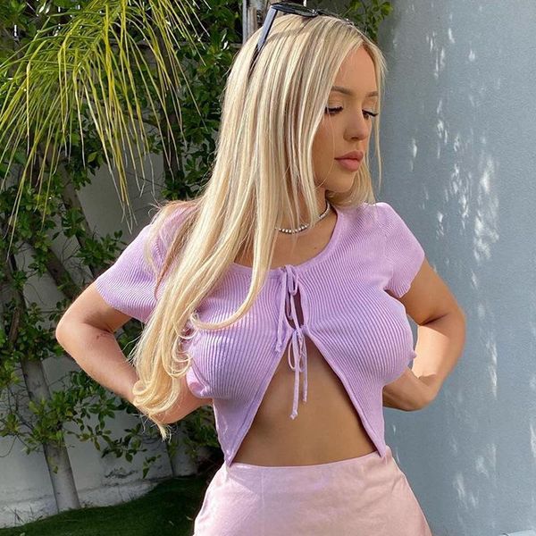 women's t-shirt yimunancy short sleeve lace up women 12 colors knitted 2021 ladies summer sexy, White
women's t-shirt yimunancy short sleeve lace up women 12 colors knitted 2021 ladies summer sexy, White