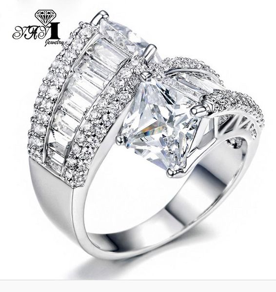 wedding rings yayi jewelry fashion princess cut huge 3.6 ct white zircon silver color engagement party, Slivery;golden 
wedding rings yayi jewelry fashion princess cut huge 3.6 ct white zircon silver color engagement party, Slivery;golden