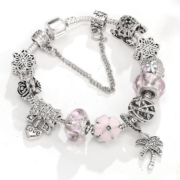 16-21cm new charm bracelet 925 silver fit pandora european bracelets dragonfly enamel pendant five petals flower charm bead accessories diy, Black
16-21cm new charm bracelet 925 silver fit pandora european bracelets dragonfly enamel pendant five petals flower charm bead accessories diy, Black