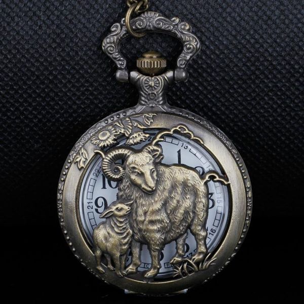 pocket watches zodiac sheep bronze quartz watch necklace hollow design exquisite clock pendant fob unisex, Slivery;golden
pocket watches zodiac sheep bronze quartz watch necklace hollow design exquisite clock pendant fob unisex, Slivery;golden