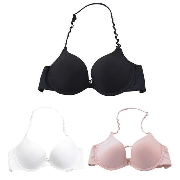 bras women convertible halter front buckle bra padded backless strappy underwear, Red;black
bras women convertible halter front buckle bra padded backless strappy underwear, Red;black