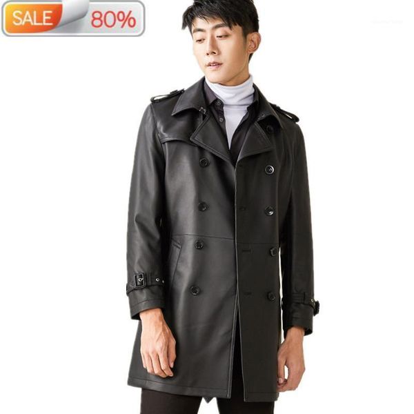 men's leather & faux genuine windbreaker long coat 2021 autumn winter jacket men sheepskin coats mg-1a31041 nd1465, Black
men's leather & faux genuine windbreaker long coat 2021 autumn winter jacket men sheepskin coats mg-1a31041 nd1465, Black