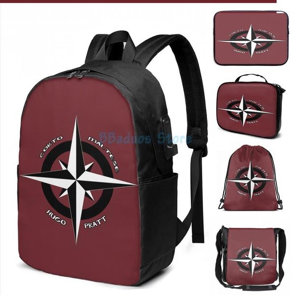 funny graphic print corto maltese compass sailor hugo prausb charge backpack men school bags women bag travel laptop
funny graphic print corto maltese compass sailor hugo prausb charge backpack men school bags women bag travel laptop