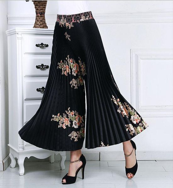women's pants & capris style summer pleated wide leg women loose casual female high waist pant spring trousers split skirt, Black;white
women's pants & capris style summer pleated wide leg women loose casual female high waist pant spring trousers split skirt, Black;white