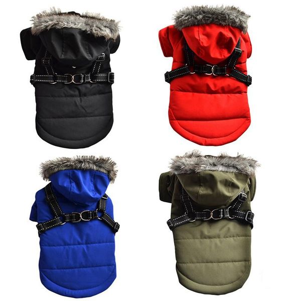 in 1 large pet dog hooded jacket with harness for waterproof warm autumn winter coat ski costume clothes apparel
in 1 large pet dog hooded jacket with harness for waterproof warm autumn winter coat ski costume clothes apparel