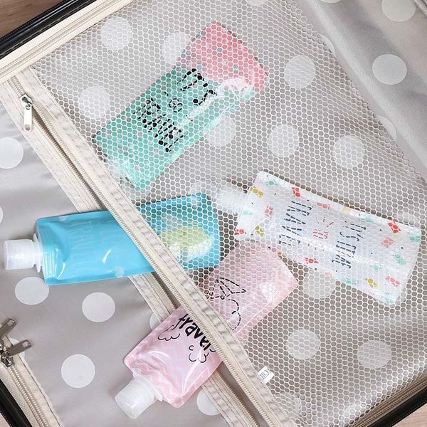 storage bags 100ml liquid dispensing shampoo bag candy color lotion packing bottles squeeze travel makeup container portable
storage bags 100ml liquid dispensing shampoo bag candy color lotion packing bottles squeeze travel makeup container portable