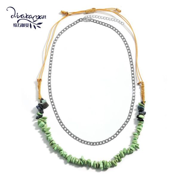 chokers dvacaman summer trendy colorful stone necklaces set for women boho handmade rope chain slide adjustable choker jewelry, Golden;silver
chokers dvacaman summer trendy colorful stone necklaces set for women boho handmade rope chain slide adjustable choker jewelry, Golden;silver