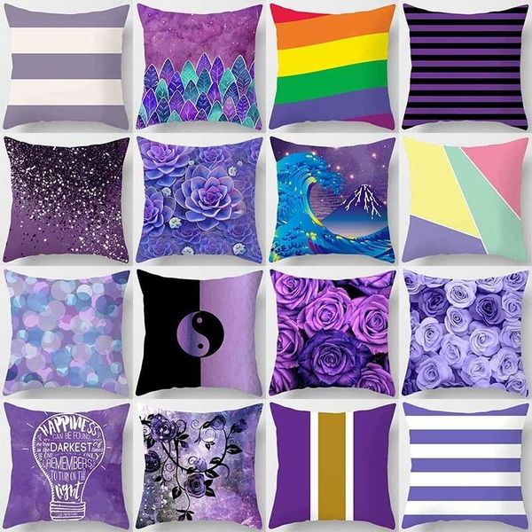 cushion/decorative pillow purple printing peach skin pillowcase home decoration (45cm * 45cm)
cushion/decorative pillow purple printing peach skin pillowcase home decoration (45cm * 45cm)