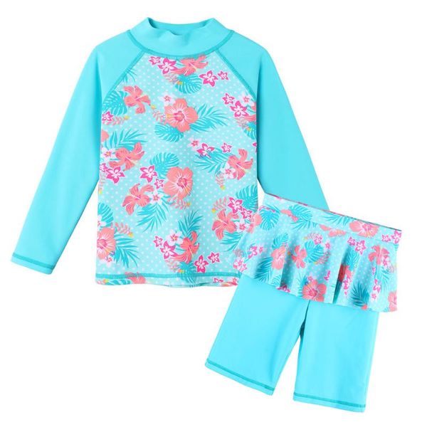 cyan print kids swimwear for girls upf50+ long sleeve 2pcs girls' swimsuit baby bathing suit beach wear surfing suits one-piece
cyan print kids swimwear for girls upf50+ long sleeve 2pcs girls' swimsuit baby bathing suit beach wear surfing suits one-piece