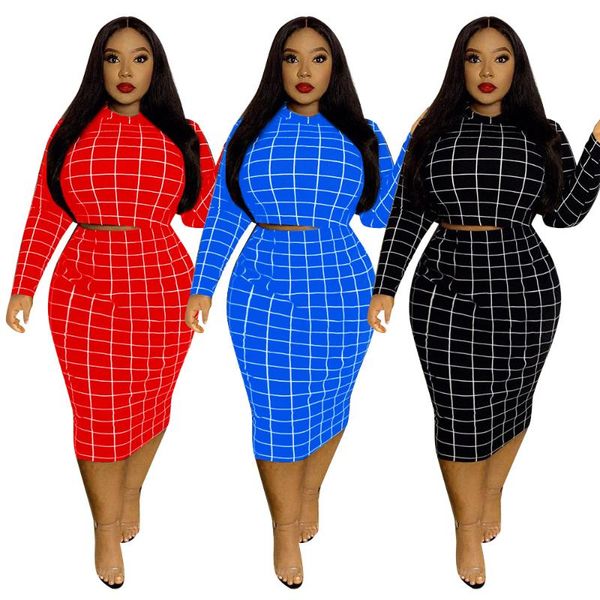 plus size tracksuits plaid printed women two piece set long sleeve crop skirt suit fashion outfit casual female autumn clothing, Black
plus size tracksuits plaid printed women two piece set long sleeve crop skirt suit fashion outfit casual female autumn clothing, Black