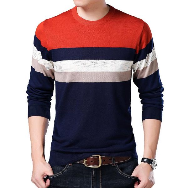 men's sweaters long sleeved sweater casual and comfortable color matching round neck young, White;black
men's sweaters long sleeved sweater casual and comfortable color matching round neck young, White;black
