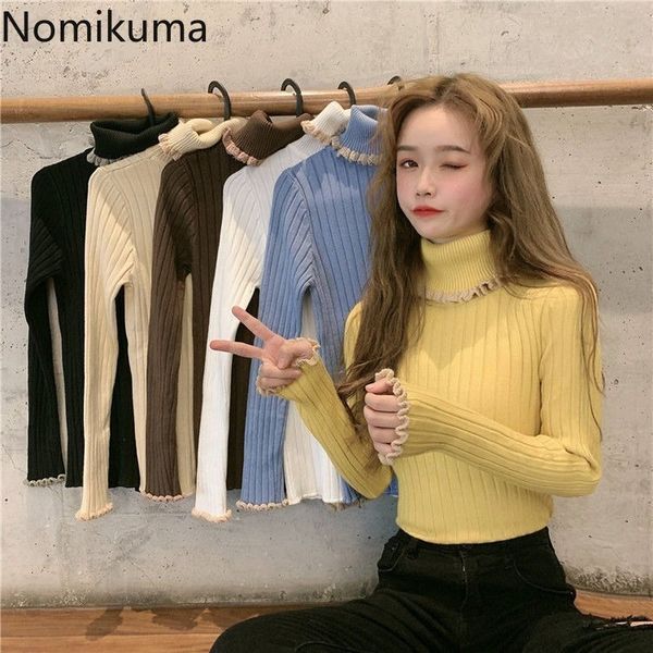 nomikuma basic turtleneck sweater women autumn long sleeve knitted slim pullover jumpers korean chic ropa mujer 3d756 210514, White;black
nomikuma basic turtleneck sweater women autumn long sleeve knitted slim pullover jumpers korean chic ropa mujer 3d756 210514, White;black