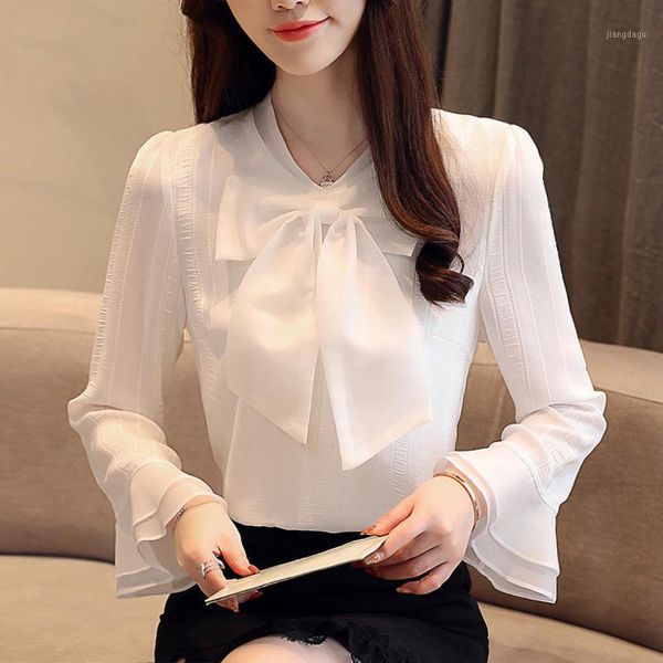women's blouses & shirts spring autumn shirt blouse women elegant casual solid long sleeve office ladies blusas mujer loose high street, White
women's blouses & shirts spring autumn shirt blouse women elegant casual solid long sleeve office ladies blusas mujer loose high street, White