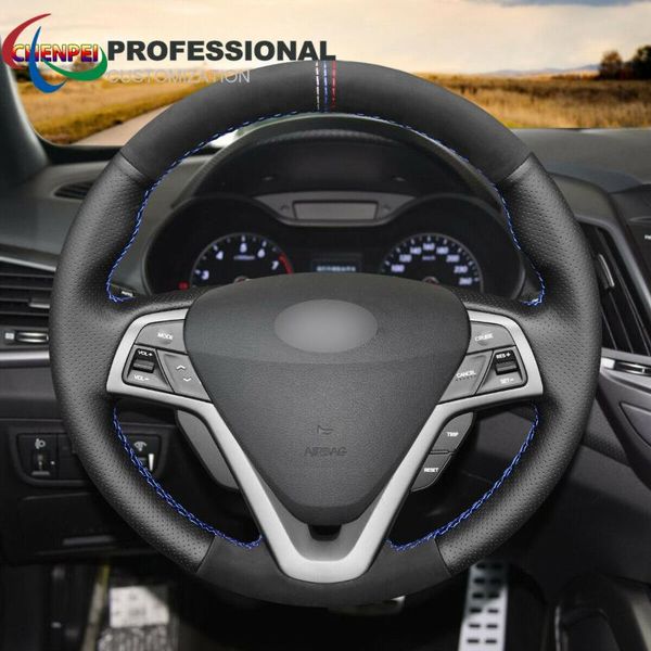 steering wheel covers diy hand-sewn non-slip black leather car cover for veloster 2012-2021 interior accessories
steering wheel covers diy hand-sewn non-slip black leather car cover for veloster 2012-2021 interior accessories