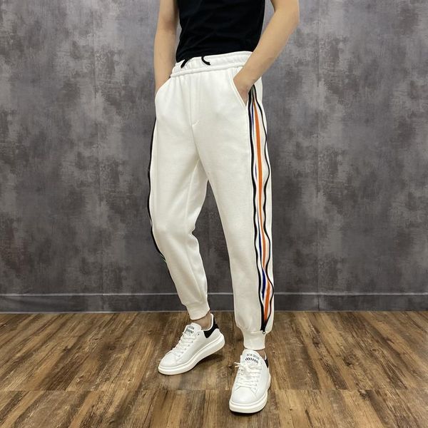 men's pants casual jogger trousers spring autumn fashion side zip design striped print sweatpants men harajuku mid waist pencil, Black
men's pants casual jogger trousers spring autumn fashion side zip design striped print sweatpants men harajuku mid waist pencil, Black