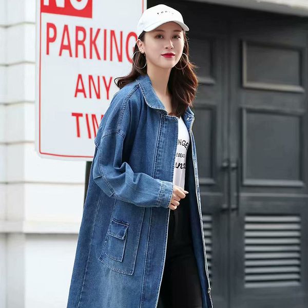 tracksuits long korean loose section denim women's fall fashion wild casual shirt jacket jeans outwear vintage f2256 se23, Gray
tracksuits long korean loose section denim women's fall fashion wild casual shirt jacket jeans outwear vintage f2256 se23, Gray