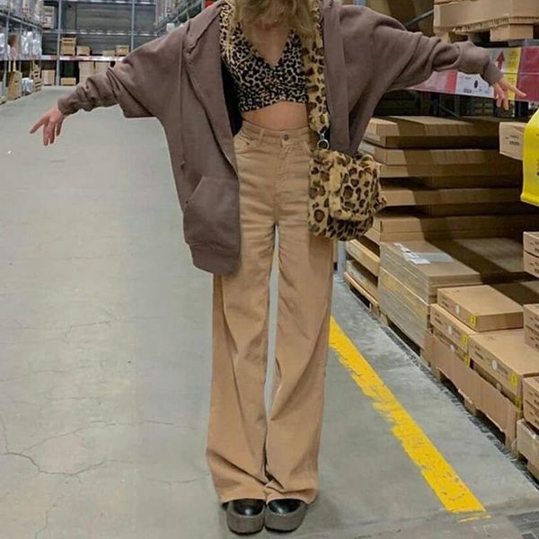 vintage corduroy sweatpants womens capris high waist regular baggy wide leg y2k harajuku trouser autumn winter 90s streetwear, Black;white
vintage corduroy sweatpants womens capris high waist regular baggy wide leg y2k harajuku trouser autumn winter 90s streetwear, Black;white