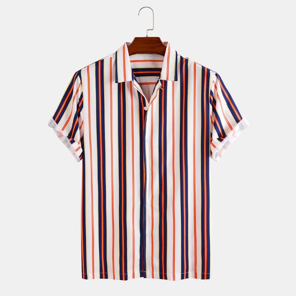men's casual shirts 2021 mens vertical striped collar button up short sleeve holiday hawaiian shirt, White;black
men's casual shirts 2021 mens vertical striped collar button up short sleeve holiday hawaiian shirt, White;black