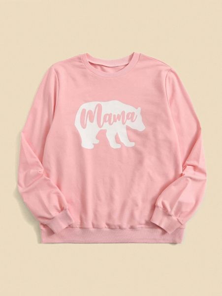 1pc letter & bear print pullover 94ls#, White;black
1pc letter & bear print pullover 94ls#, White;black