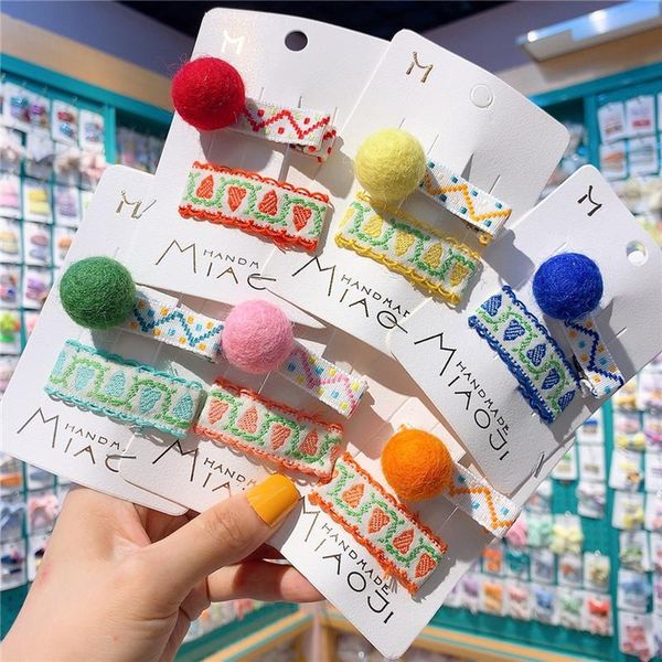 hair accessories 2 pcs korean kids children's fabric embroidery bb clip sweet girl princess cute plush ball duckbill, Slivery;white
hair accessories 2 pcs korean kids children's fabric embroidery bb clip sweet girl princess cute plush ball duckbill, Slivery;white