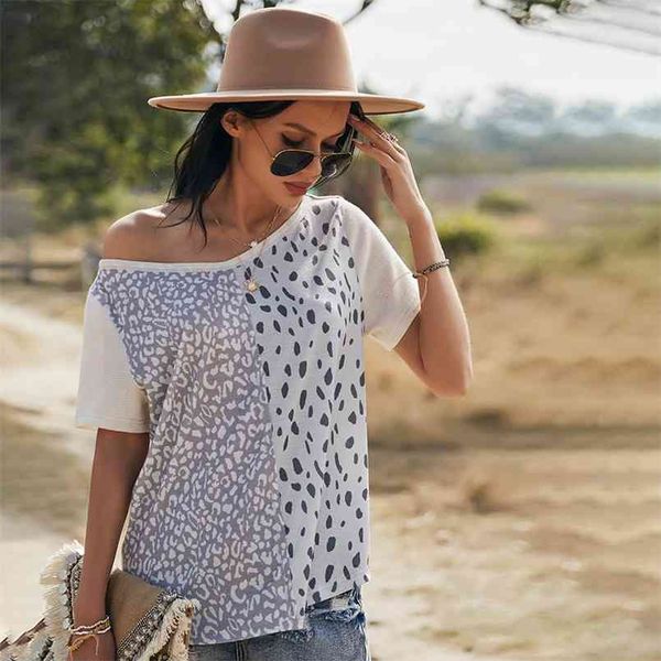 fashion design o neck stitching t-shirt summer short-sleeved casual t-shirt pastoral holiday style for women tee 210508, White
fashion design o neck stitching t-shirt summer short-sleeved casual t-shirt pastoral holiday style for women tee 210508, White