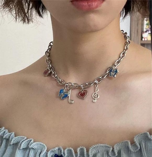 hip hop pendant necklace collar butterfly musical notes love heart jewelry gifts for women girls party jewerly chokers, Golden;silver
hip hop pendant necklace collar butterfly musical notes love heart jewelry gifts for women girls party jewerly chokers, Golden;silver