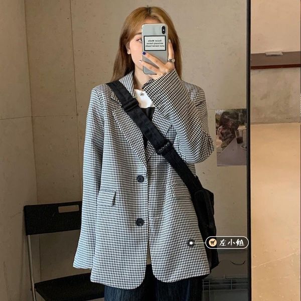women's suits & blazers here comes miss zuo ~ classic black and white thousand bird check sleeve split loose suit coat, White;black
women's suits & blazers here comes miss zuo ~ classic black and white thousand bird check sleeve split loose suit coat, White;black