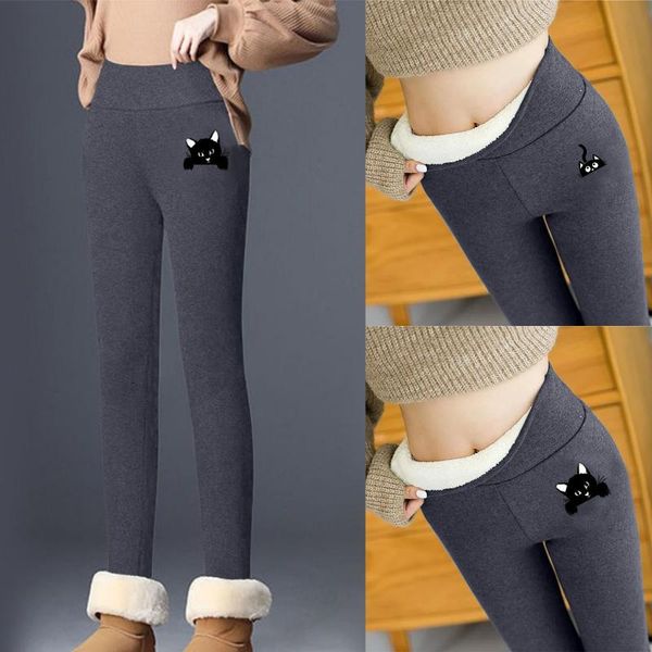women's pants & capris 2021 autumn winter solid color cats prints workout home warm elastic waist plush trousers leggings, Black;white
women's pants & capris 2021 autumn winter solid color cats prints workout home warm elastic waist plush trousers leggings, Black;white