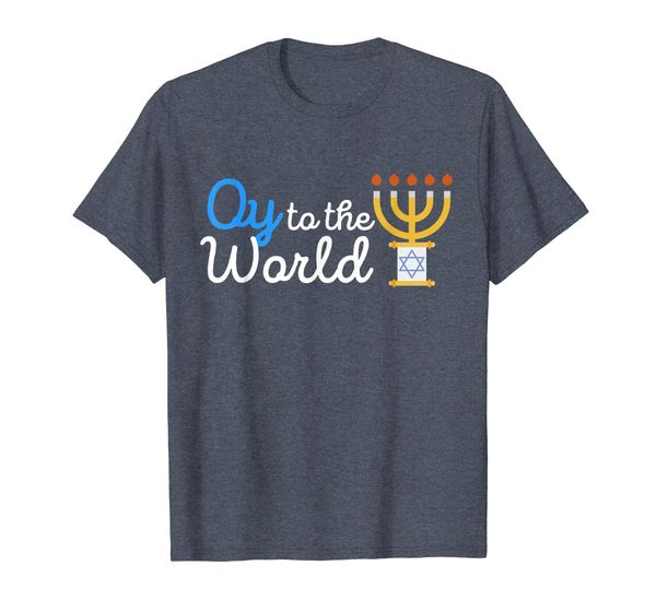 oy to the world funny hanukkah jewish star gift t-shirt, White;black
oy to the world funny hanukkah jewish star gift t-shirt, White;black