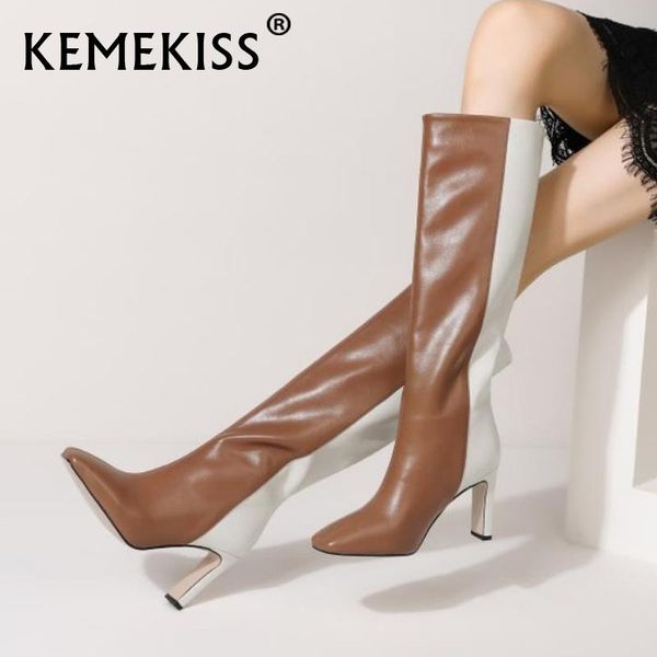 boots kemekiss knee high for women mixed color square toe thick heels slip on party club fashion ladies footwear size 34-43, Black
boots kemekiss knee high for women mixed color square toe thick heels slip on party club fashion ladies footwear size 34-43, Black