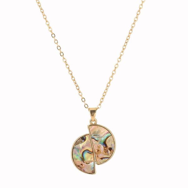 pendant necklaces fashion semicircle splicing colorful abalone shell charm necklace jewelry party gift for women acc, Silver
pendant necklaces fashion semicircle splicing colorful abalone shell charm necklace jewelry party gift for women acc, Silver