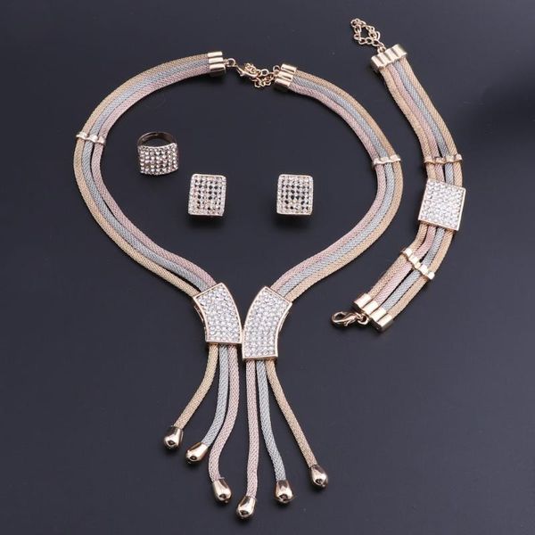 earrings & necklace oeoeos jewelry sets gold color bracelet ring wedding party bridal accessories costume, Silver
earrings & necklace oeoeos jewelry sets gold color bracelet ring wedding party bridal accessories costume, Silver